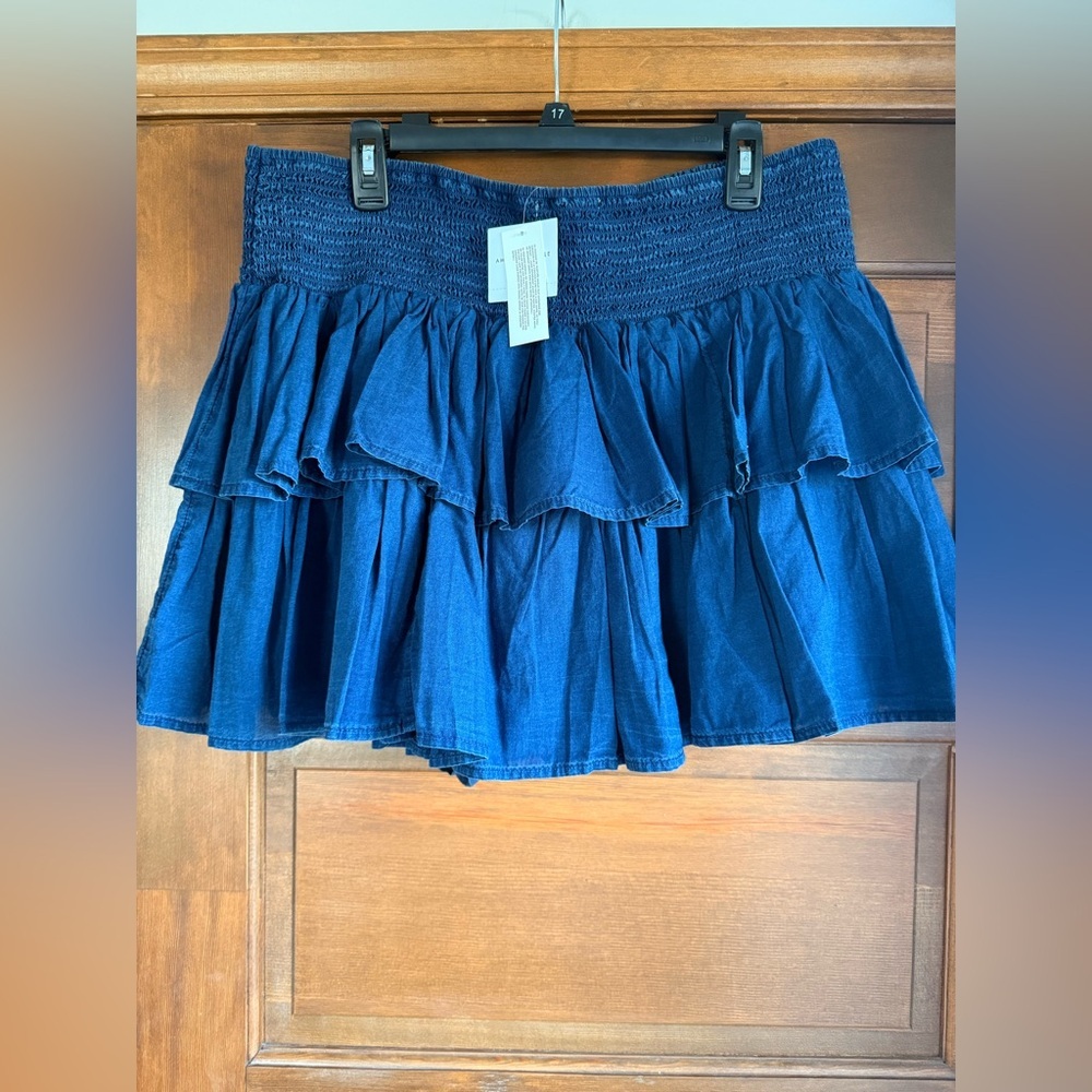 American Eagle AE High-Waisted Tiered Mini Skort - Picture 5 of 6